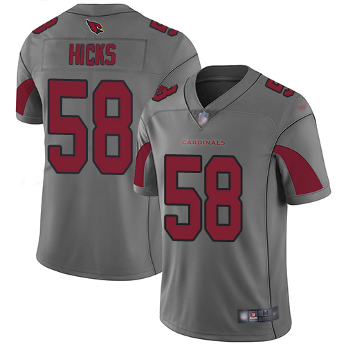 Arizona Cardinals Limited Silver Men Jordan Hicks Jersey NFL Football #58 Inverted Legend